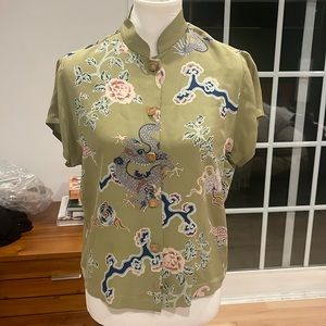 Harari Silk Button Up - Size M - Matching Pants In Store